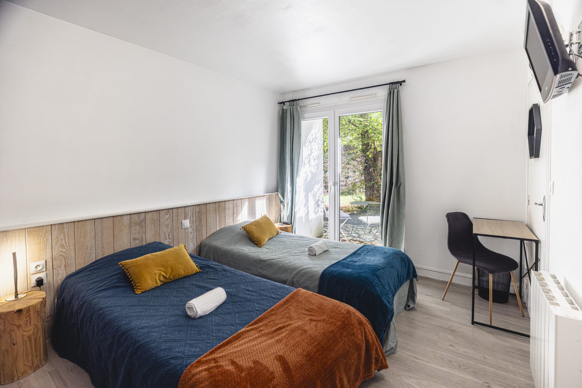Chambre twin avec deux lits simples